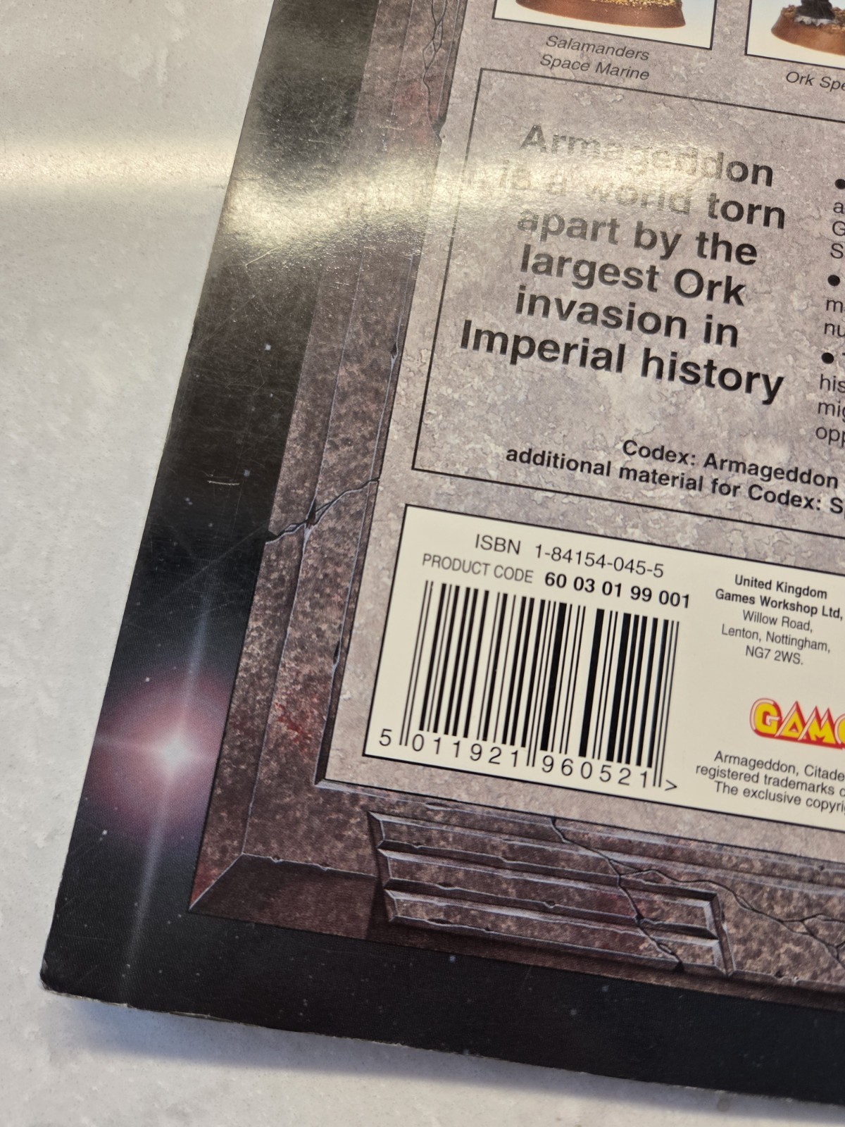 Warhammer 40K Codex Armageddon Paperback 2001 Used Games Workshop