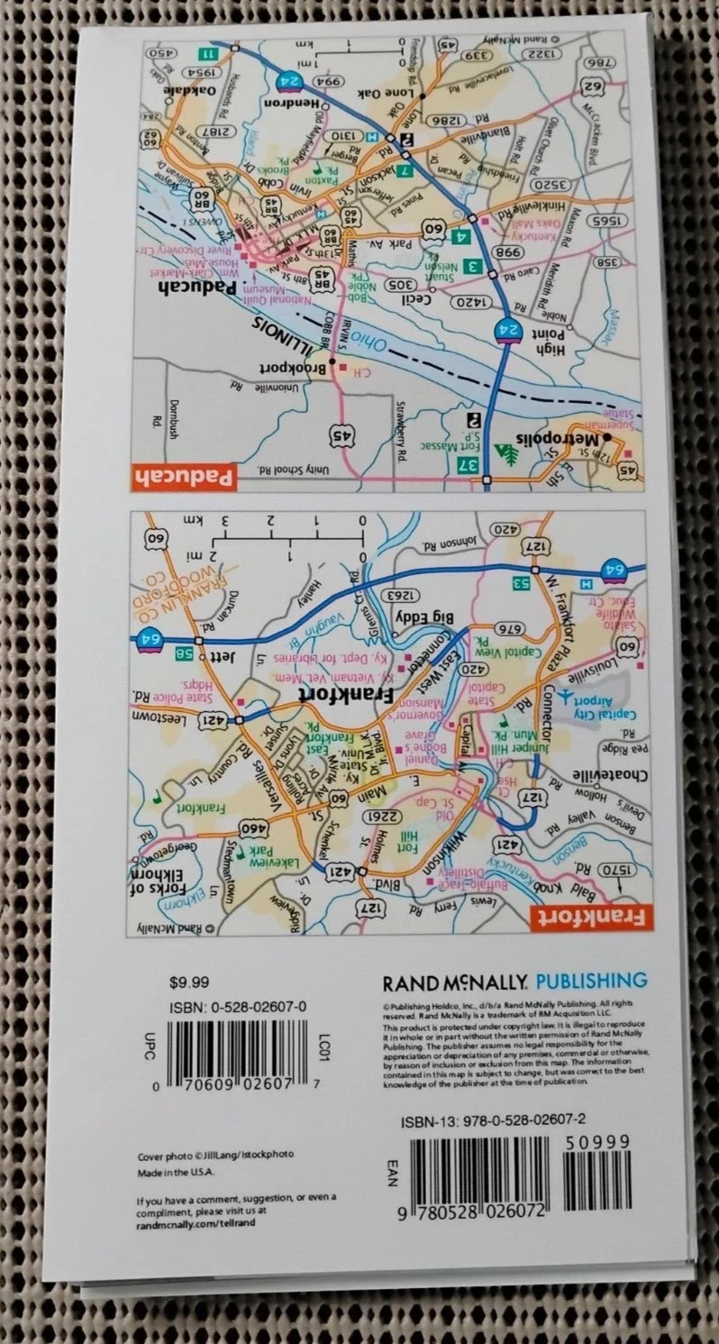 Kentucky Easy-to-Fold Laminated State Map by Rand McNally