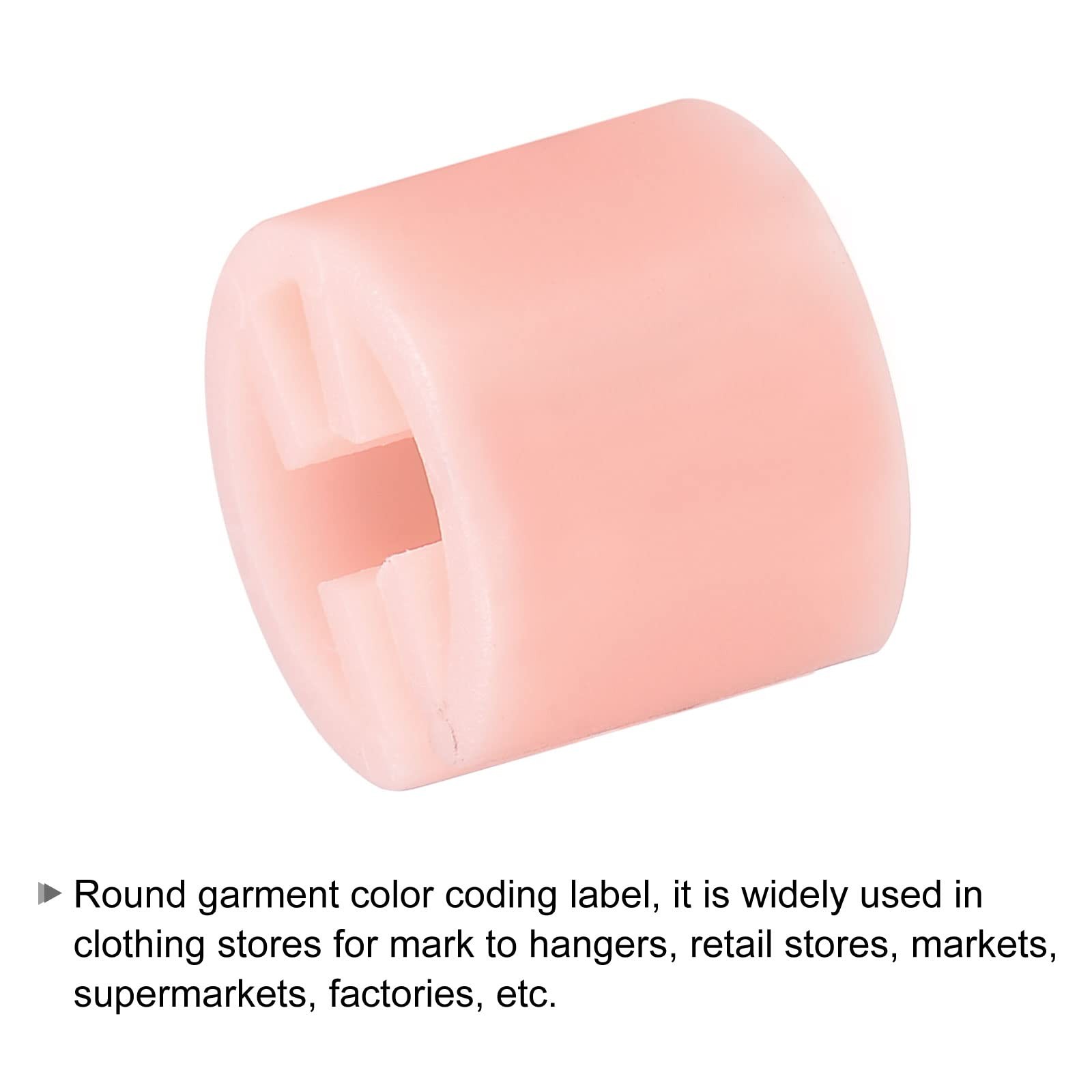 100-Count Pink Blank Clothes Hanger Marker for 3.5mm Rod Garment Color Code