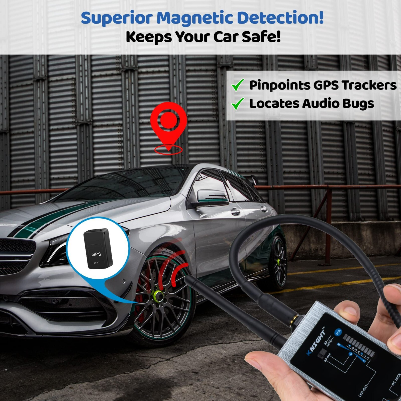 Knight Hidden Devices Detector - Hidden Camera Detectors RF & Bug Detector NEW