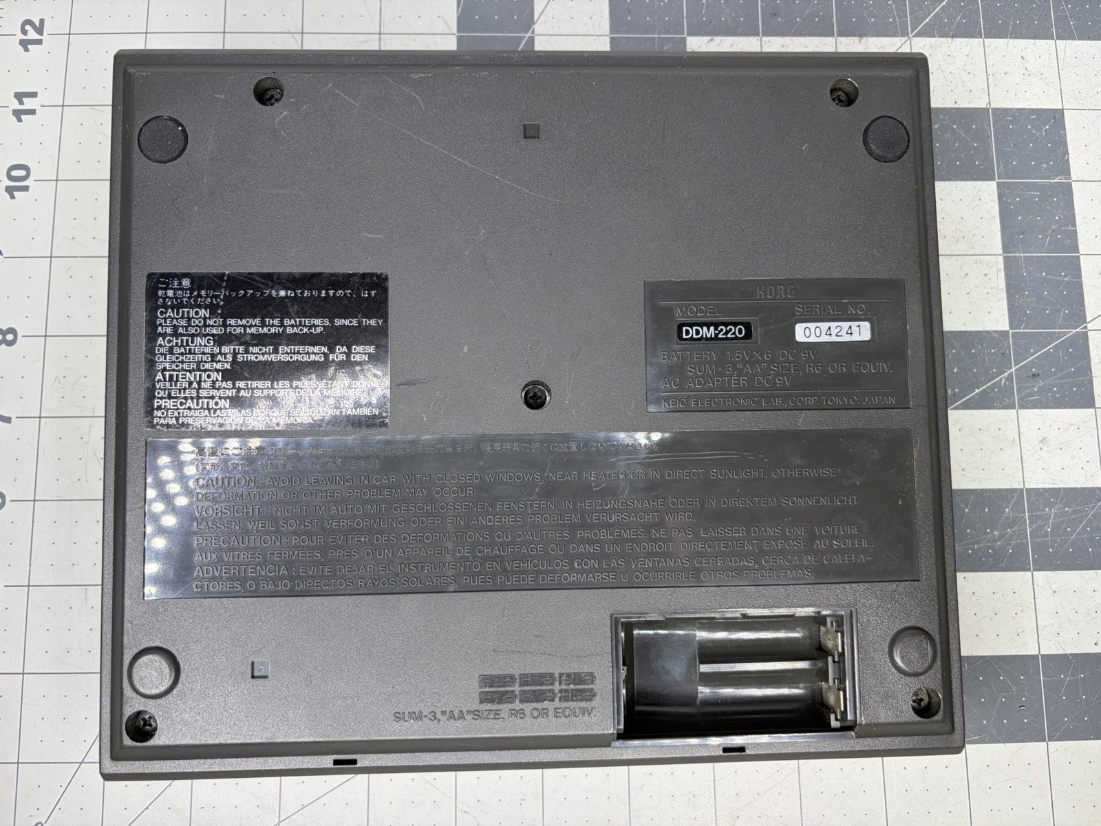 Korg DDM-220 Super Percussion Drum Machine, No Battery Cover