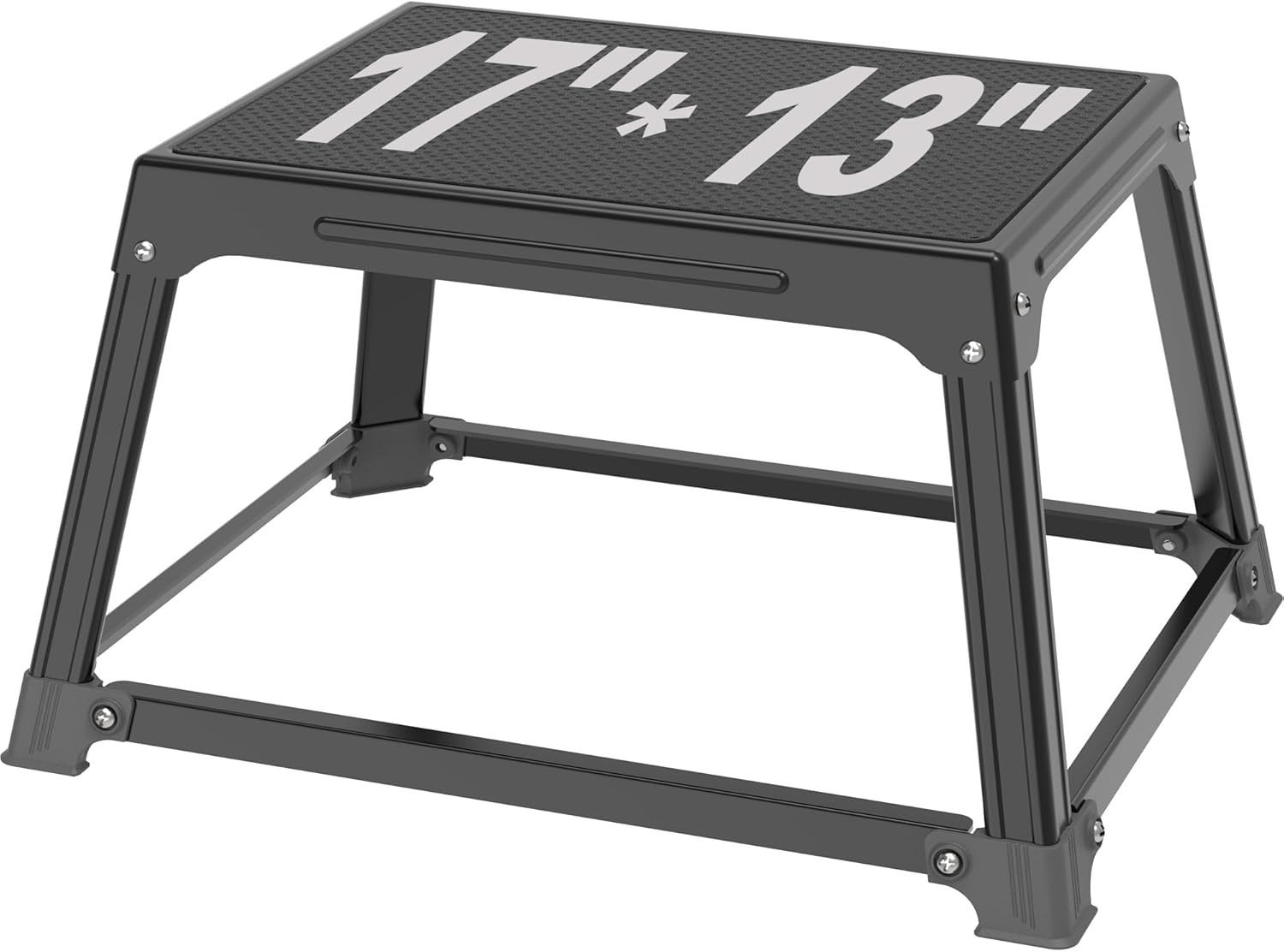 Metal Plyometric Jumping Box 12 Inch with 17 * 13 Inch Surface Steel Plyo Box Ho