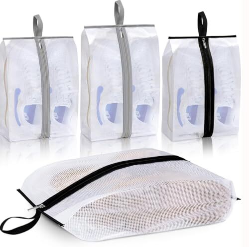 Clear Shoe Bags for Travel 4 Pack Shoe Bags for Storage Waterproof Shoe XL+XXL