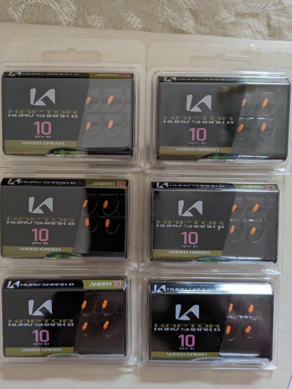 Korda Kaptor ;10 ,Kurv Shark Barbed Carp Fishing Hooks | **BRAND NEW**
