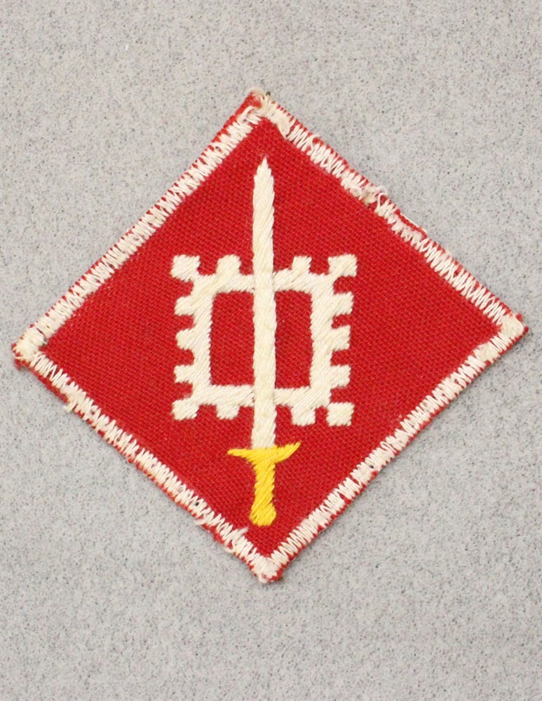 Army patch 5207: 18th Engineer Brigade - VN made, handsewn on twill