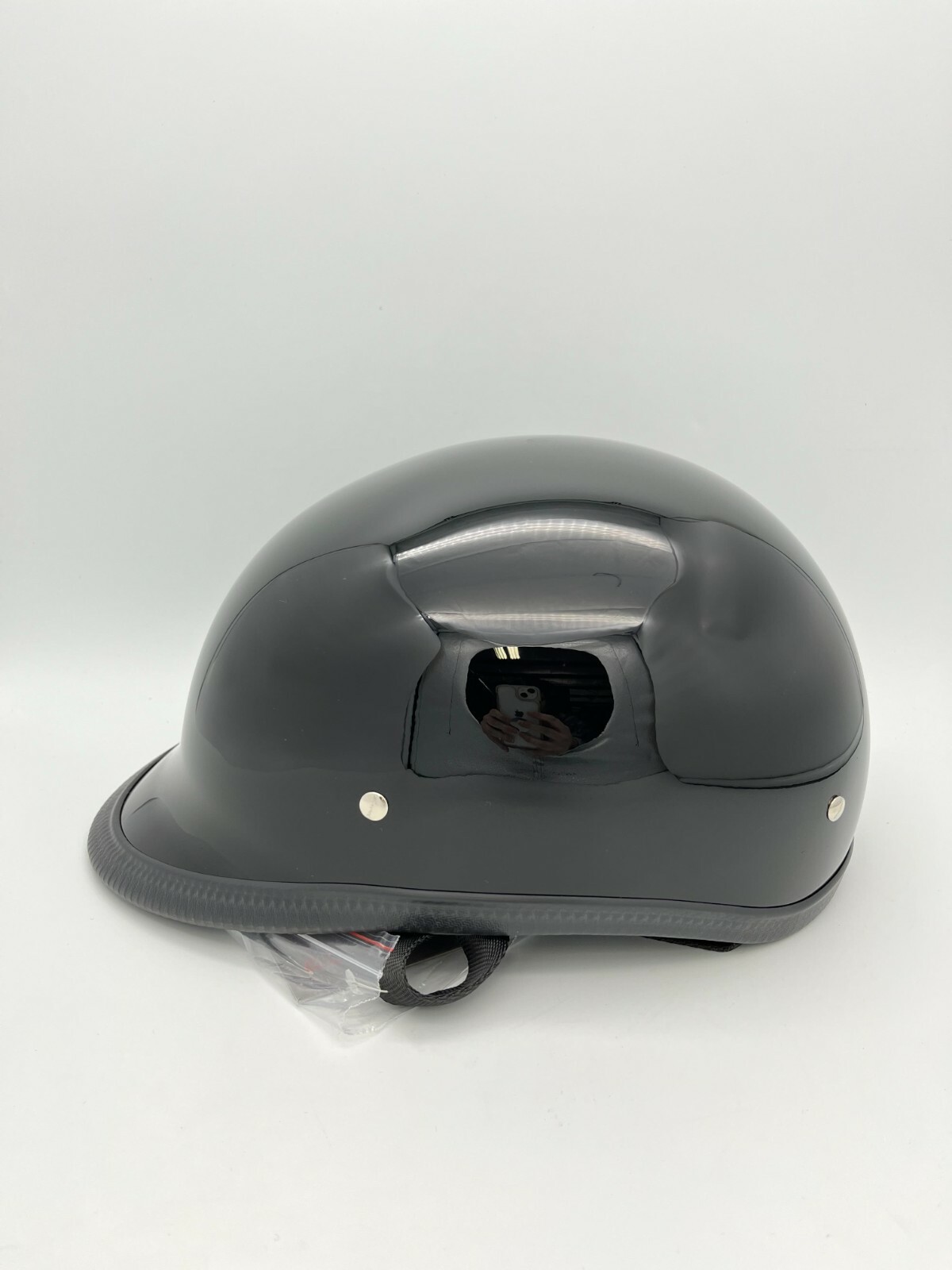 Daytona Hawk 1/2 Shell Helmet Quick Release Gloss Black Large Open Box