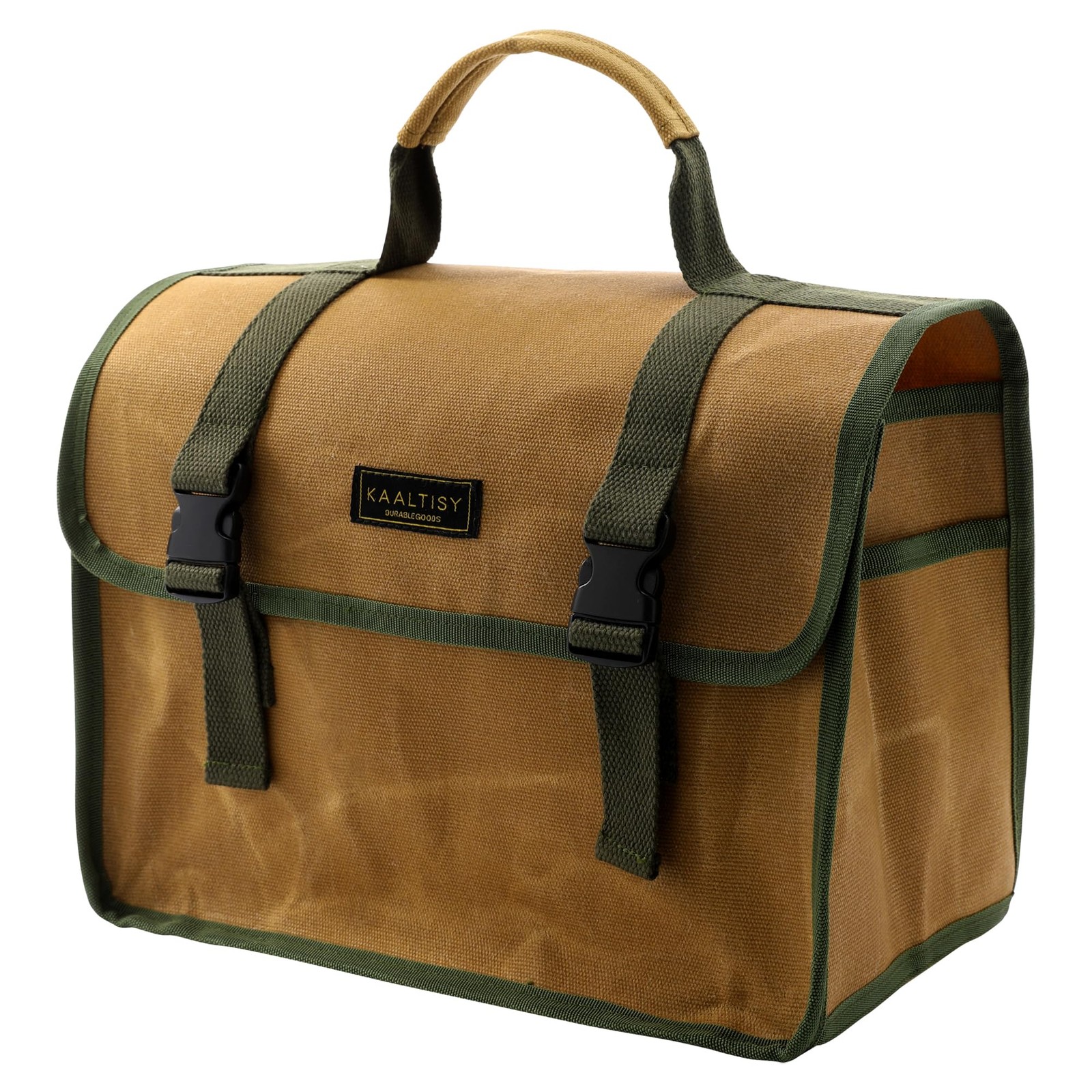Tool Bag, Heavy Duty 16oz Waxed Canvas Tool Carrier, Multi-Purpose Tote Bag with