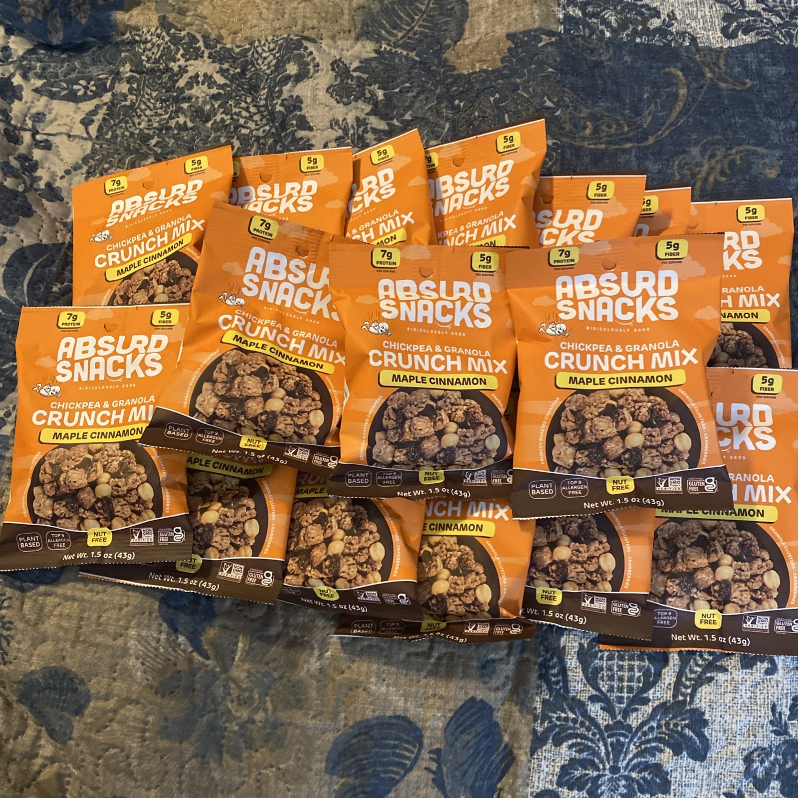 17x - Absurd Snacks Chickpea & Granola Crunch Mix, NutFree, GlutenFree, 16 Pack