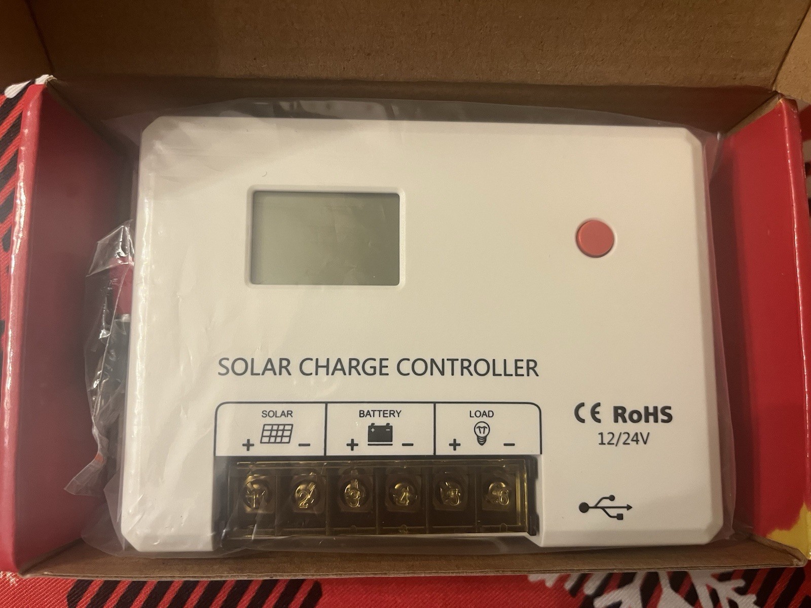 LVYUAN PWM 12V-24V Solar Charge Controller - New, Never Used