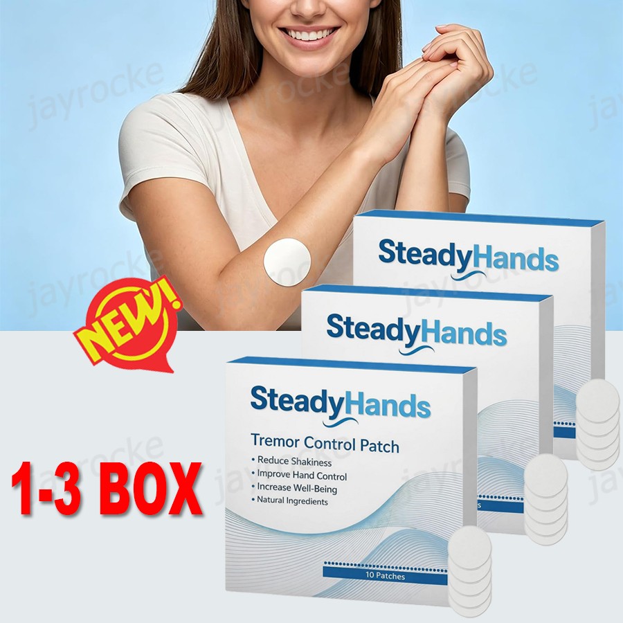 3X Steadyhands Tremor Control Patch, Steady Hands Control Patch- Hand Stabilizer