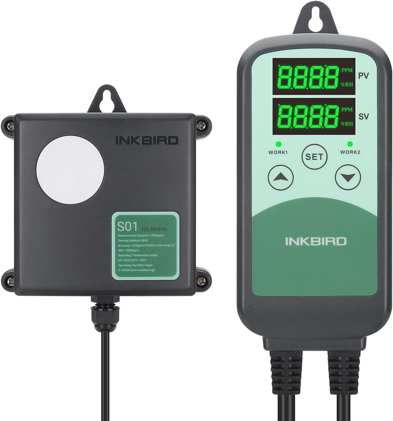 Inkbird Program CO2 Controller Regulator ICC500T Sensor Probe Greenhouse Plant