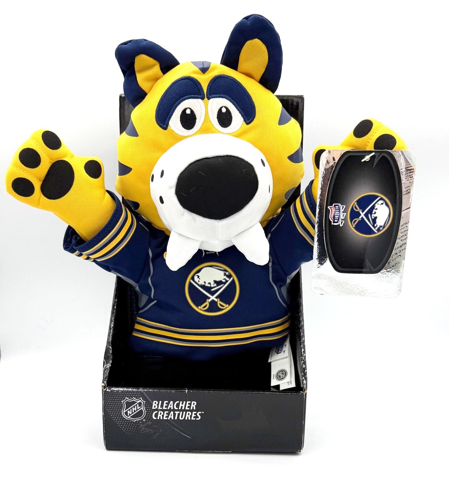 BUFFALO SABRES NHL 9" SABRETOOTH MASCOT PLUSH HAND PUPPET FREE SHIP CLOSEOUT