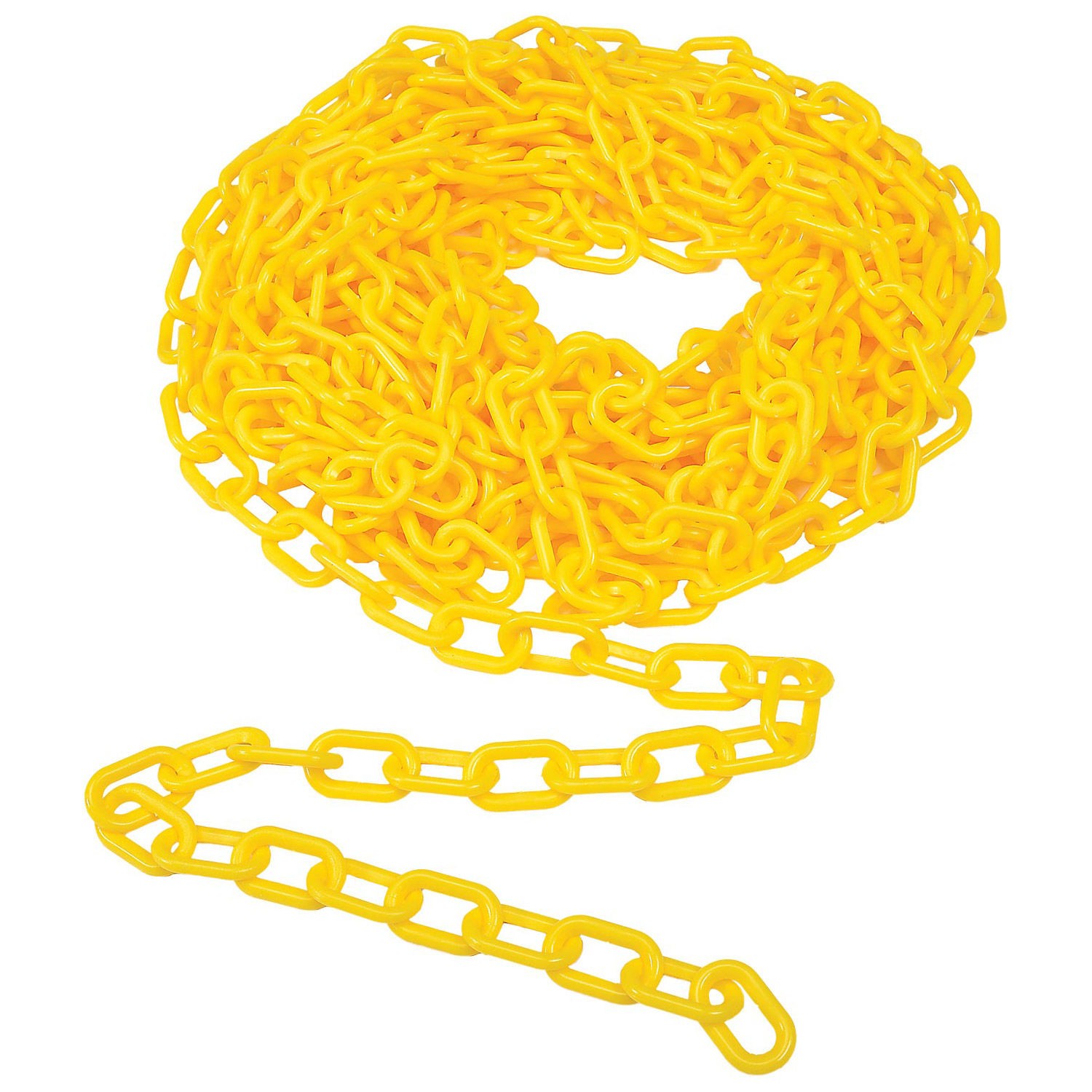 Mr. Chain 51002-50 Heavy Duty Plastic Chain 2" x 50 Feet Yellow
