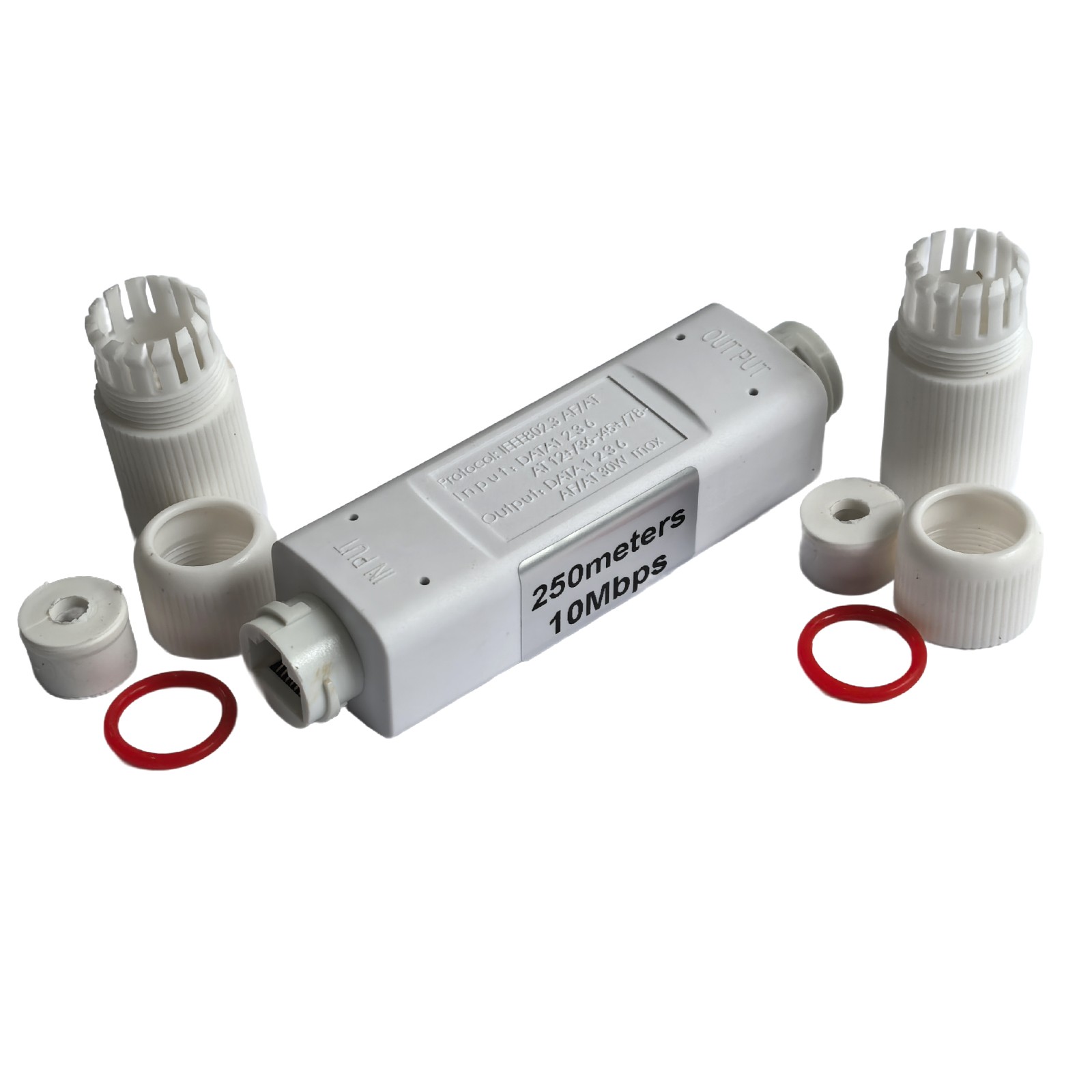 Outdoor Waterproof PoE Extender 250m Long Range Repeater 10Mbps CCTV IP Cam