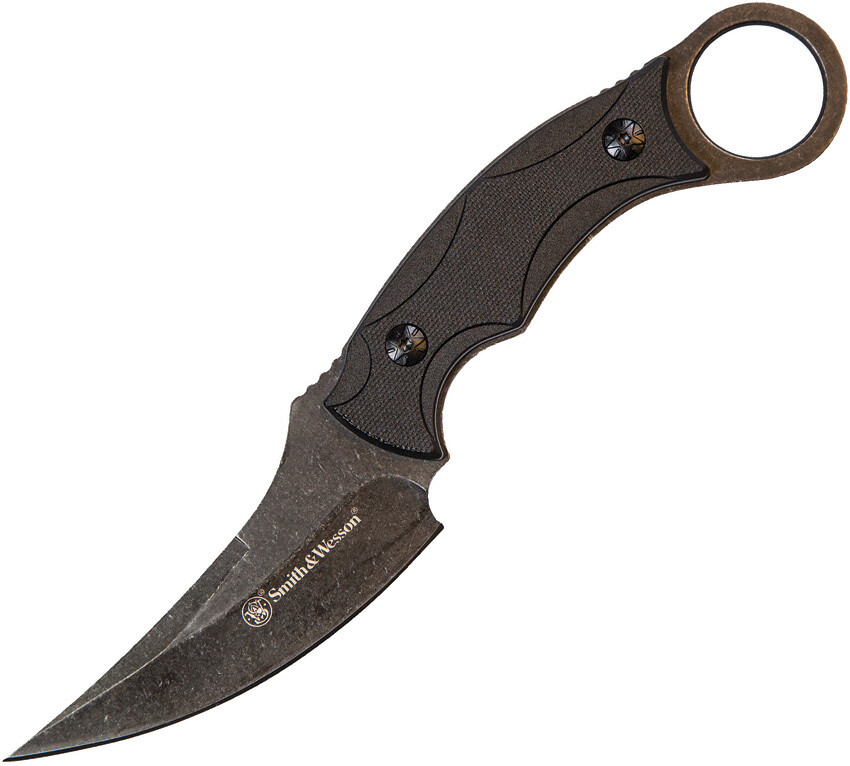 New Smith & Wesson M&P Neck Knife SW995 M&P. 8.25" overall. 3.75" black stonewas