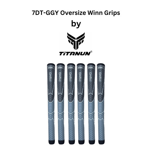 New Set of 6 Winn Dri-Tac Oversize Comfort Tacky Grip - Dark Gray, 7DT-GGY