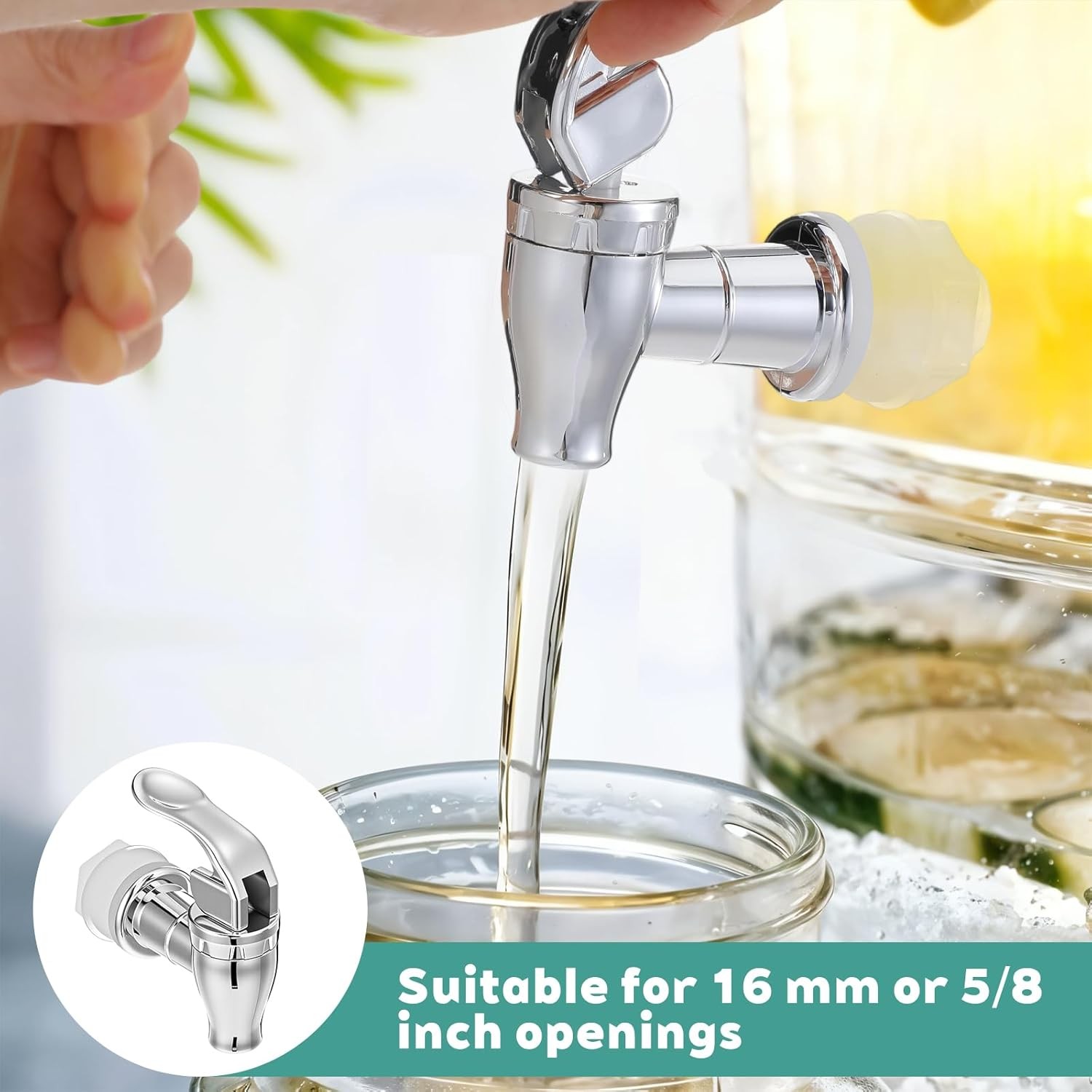 4 PCS Spigot for Beverage Dispenser Replacement, Plastic Water Jug Spigot, Outdo
