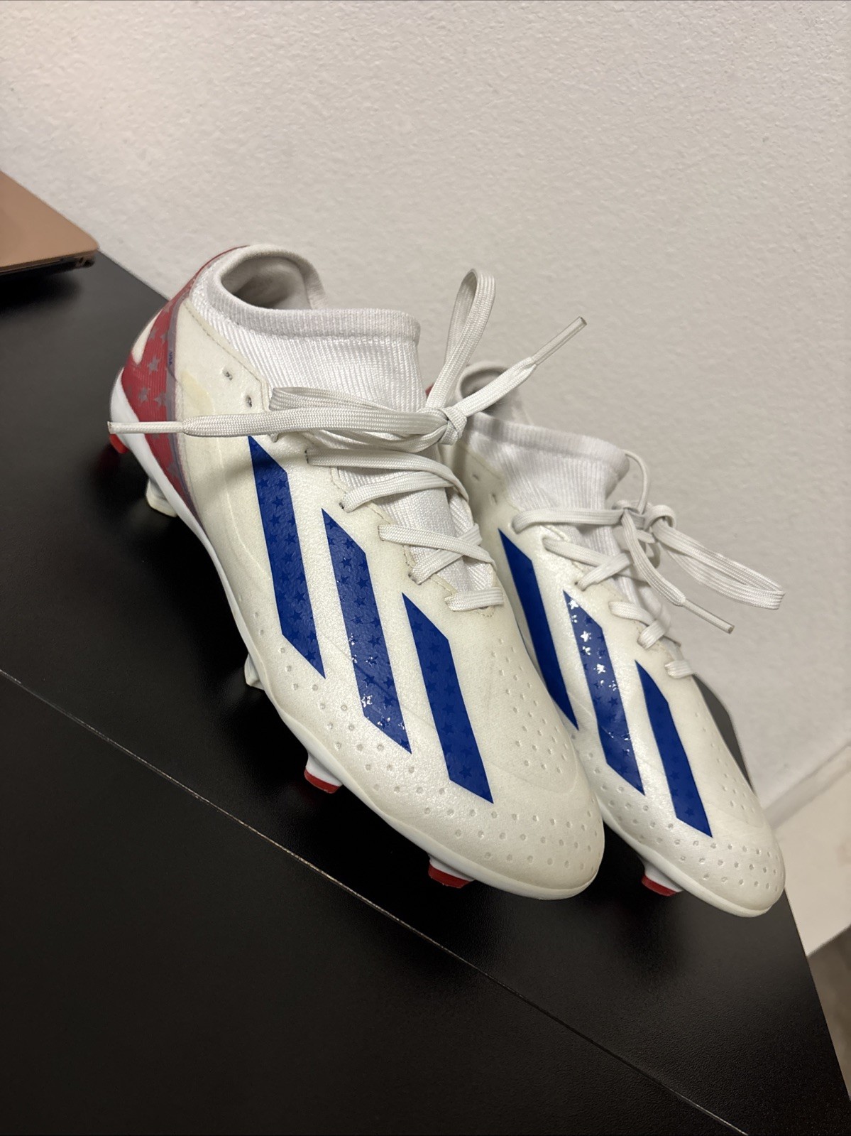 Adidas X Crazyfast USA.3 FG Red White Blue USA Soccer Cleats IG0665 Sz 5.5 Men
