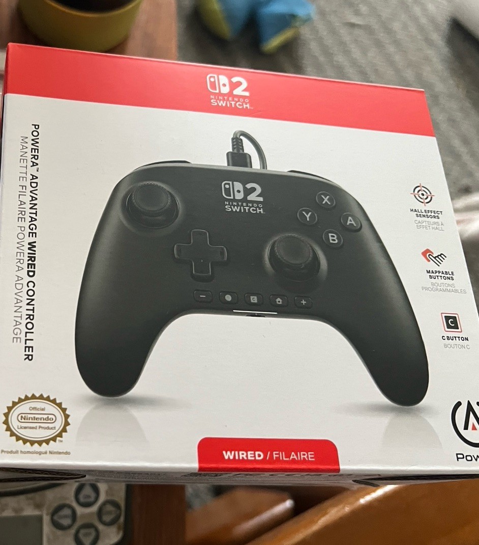 Nintendo Switch 2 Power A Bundle AdvantageWired Controller and Slim Case 1979125