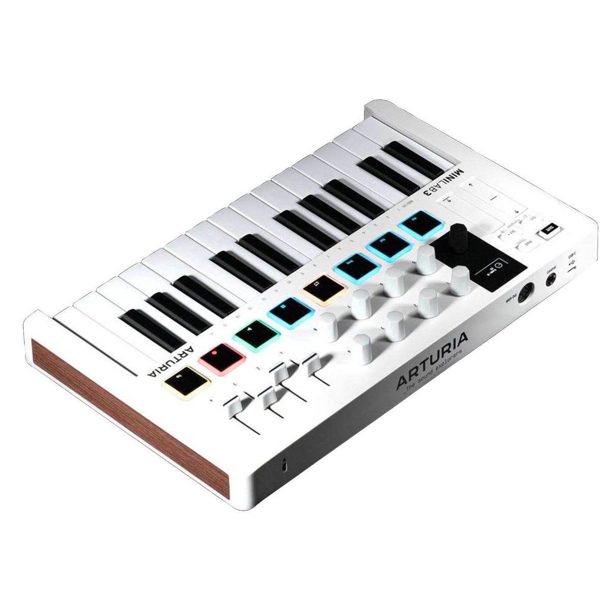 Arturia MINILAB-3-WHITE MIDI Recording Keyboard Controller w Pads