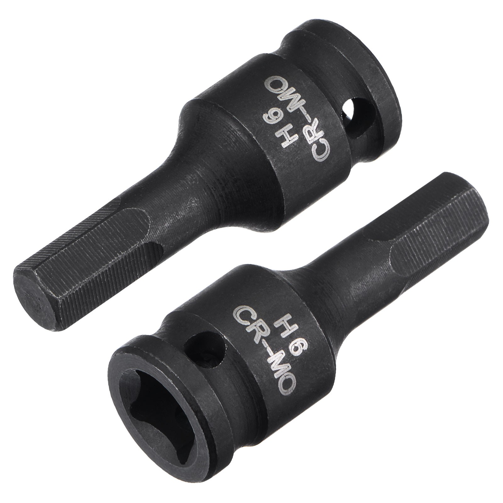 6mm Impact Hex Bit Socket 1/4" Drive 35mm Length CR-MO Metric Sizes 2 Set