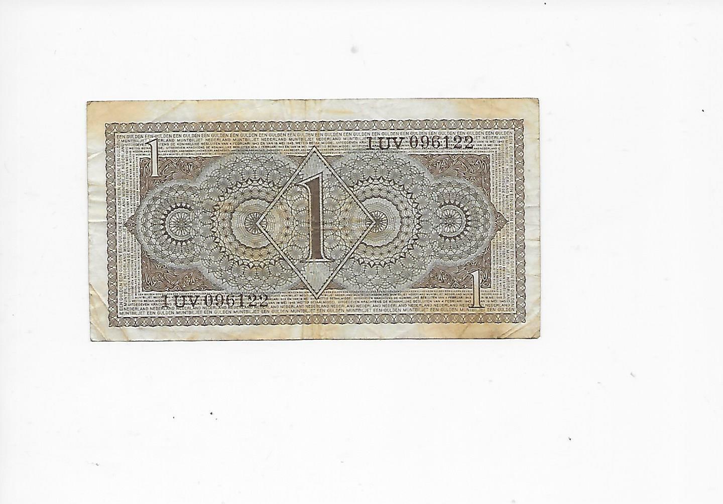 Netherlands 2 1/2 gulden note 1949 lot C
