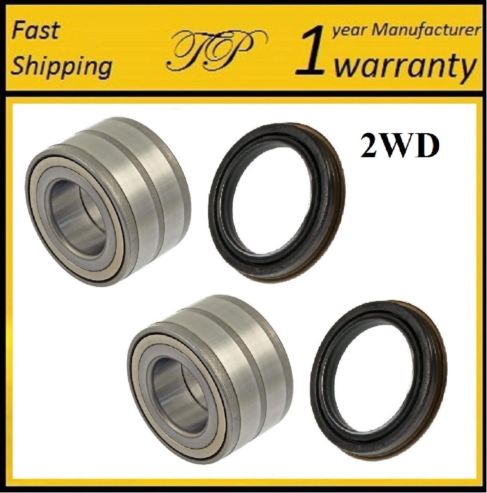 2004-2008 Ford Pickup F150 2WD Front Wheel Bearing & Seal (RWD 4x2) (PAIR)