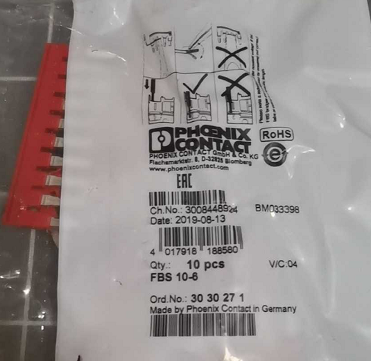 10PCS/Bag NEW FOR PHOENIX FBS10-6 3030271 Bridge plug-in Type