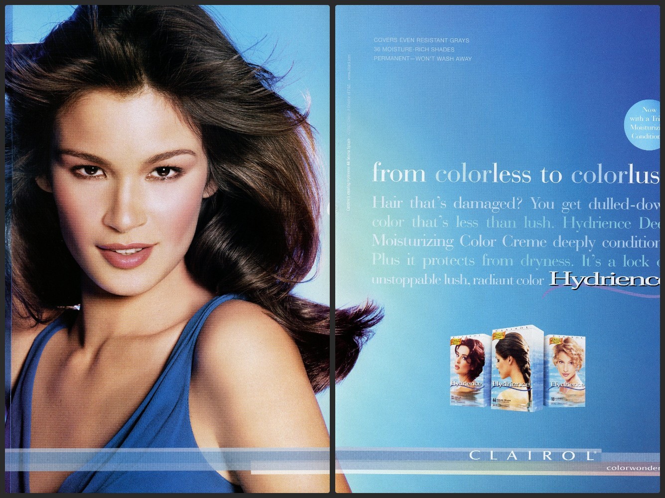 CLAIROL magazine AD #148 RARE 2003 CAROLINE RIBEIRO Out of Print 4PGS
