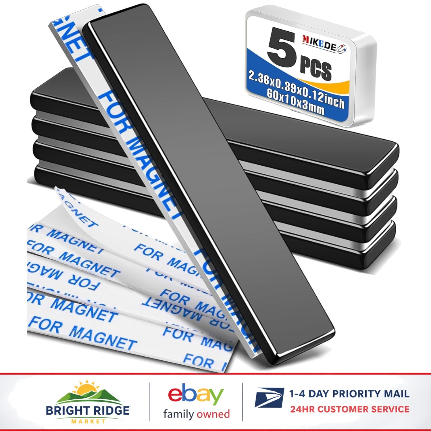 Corrosion Resistant Magnets with Adhesive, Ideal for Crafts and Organization