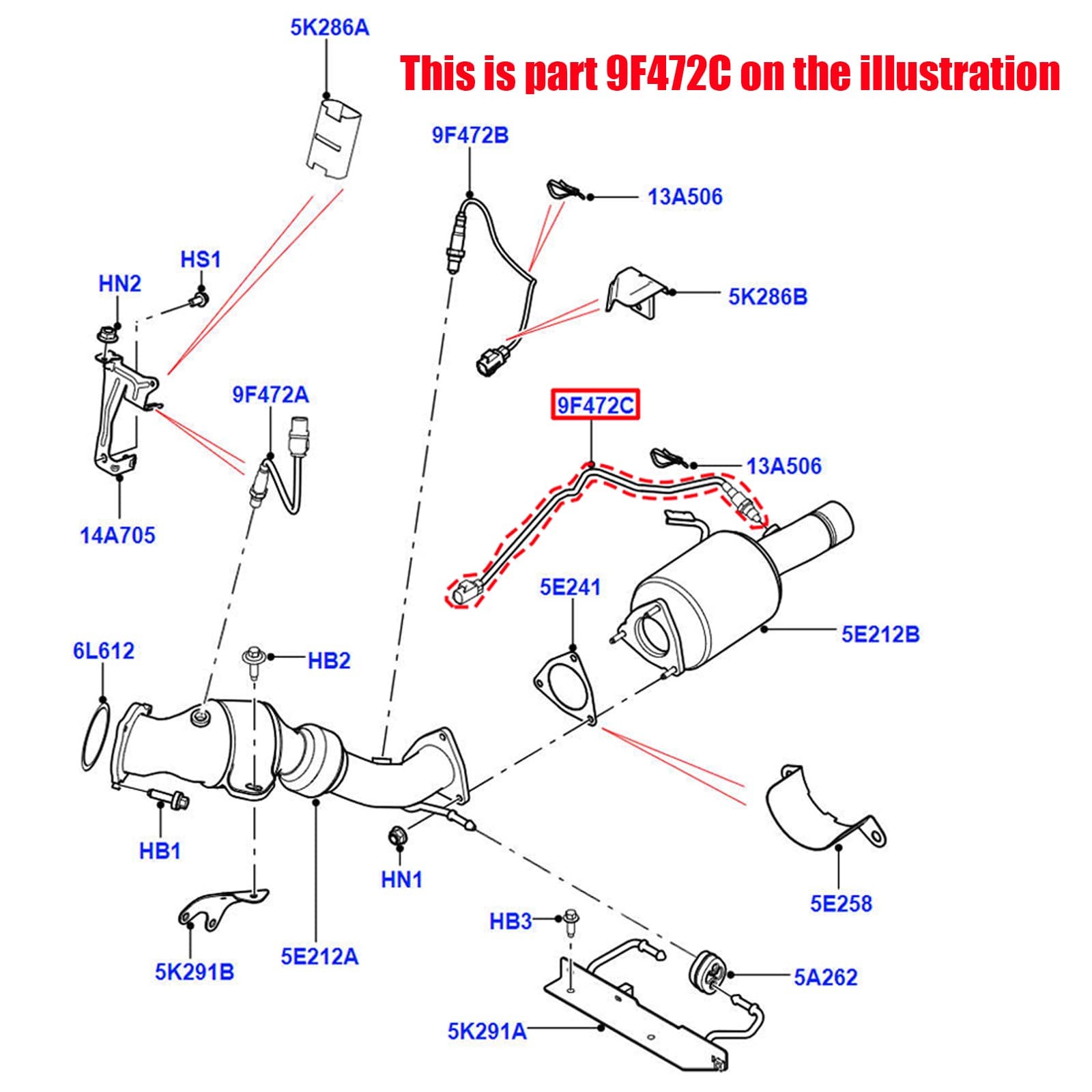 OXYGEN SENSOR FOR LR DISCOVERY SPORT RANGE ROVER EVOQUE VELAR LR098282 LR174557