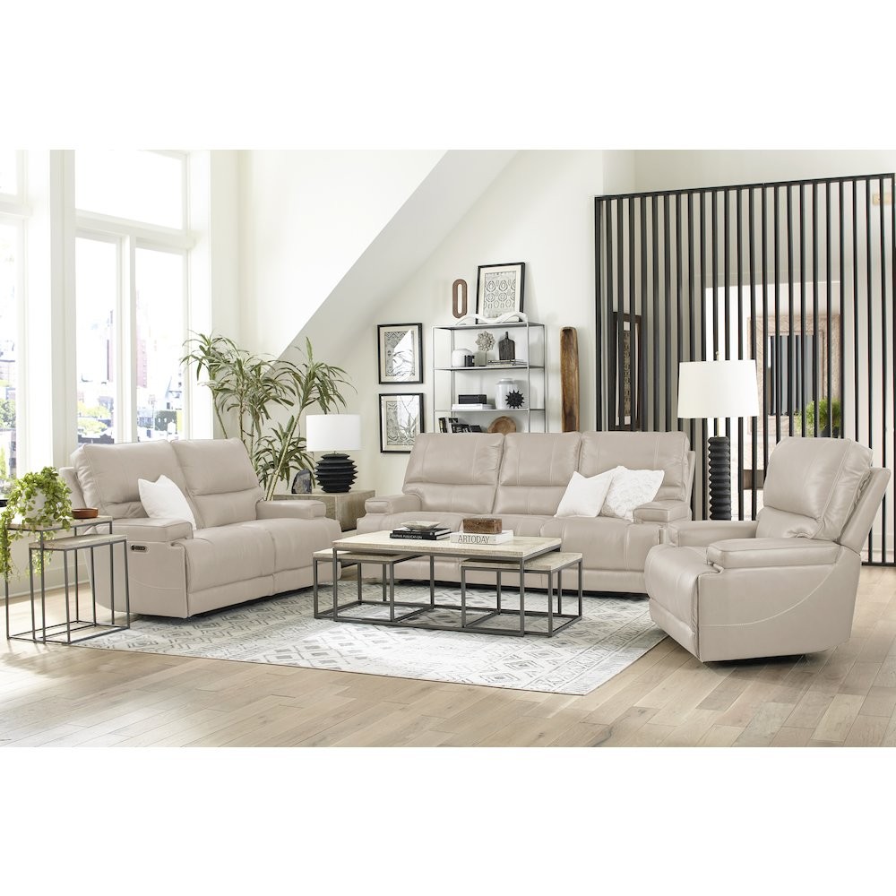 Whitman - Verona Linen - Powered By Freemotion Cordless Power Reclining Sofa