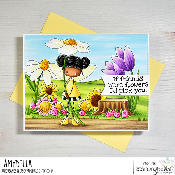 SPRING BACKDROP-Stamping Bella Cling Rubber Stamp-Craft-Whimsabella Background