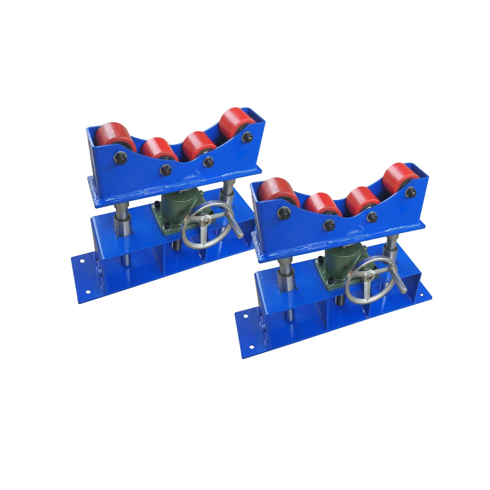 2Pcs 110Lbs Height Adjust Accurate Rolling Support Frame Welding Turning Rolls