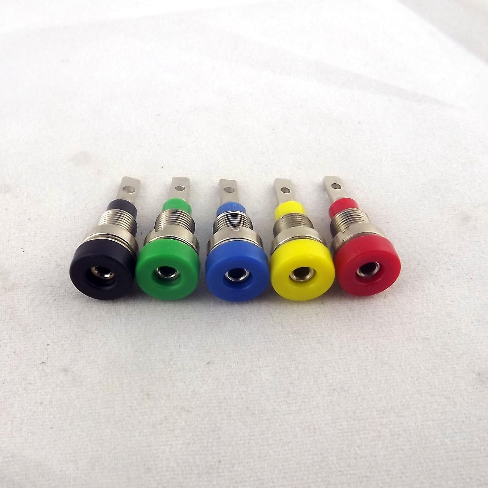 5x 2mm Banana Socket Panel Multimeter Instrument Test Probe Binding Post 5 Color