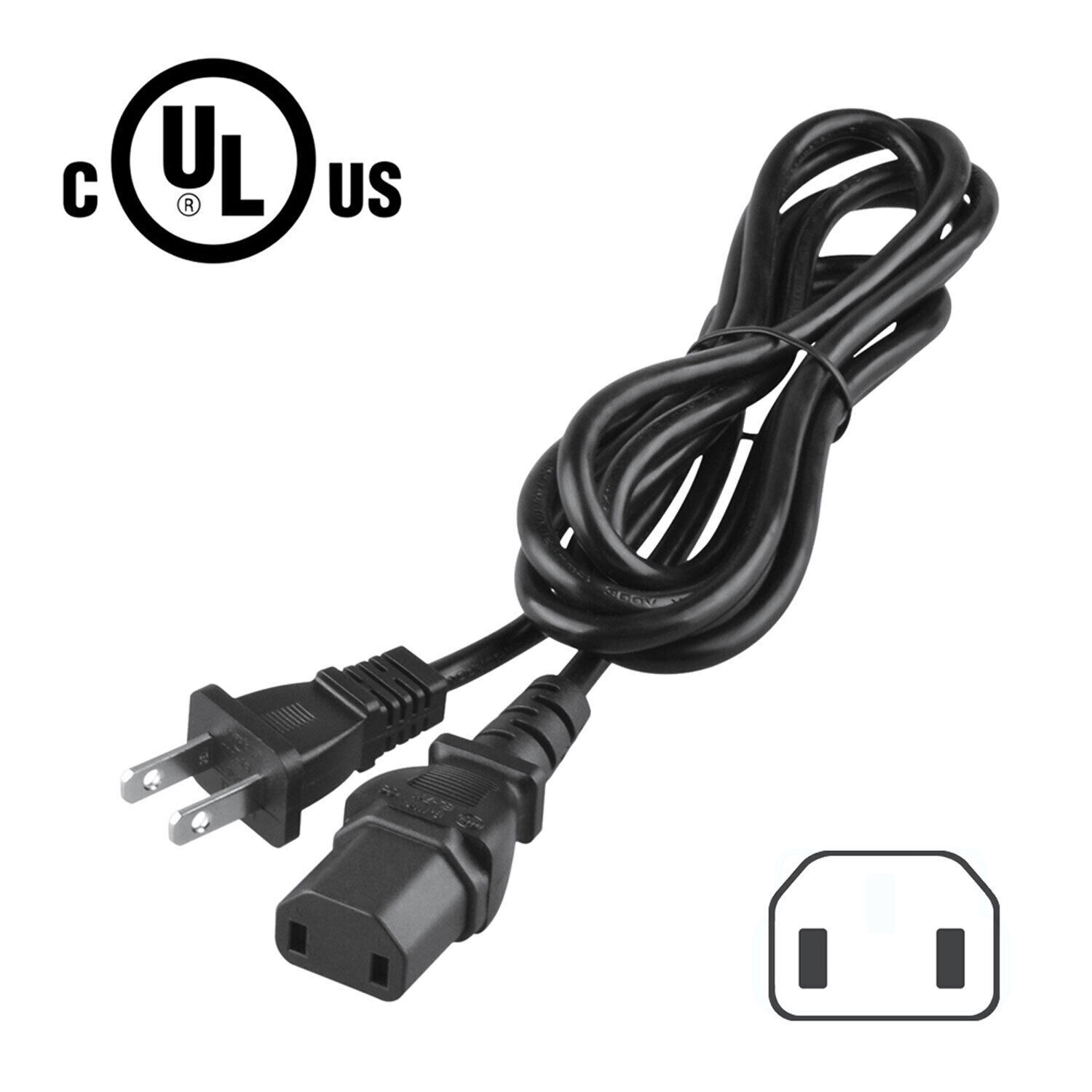 AC Power Cord For Boston Acoustics BA7800 Computer Speaker System