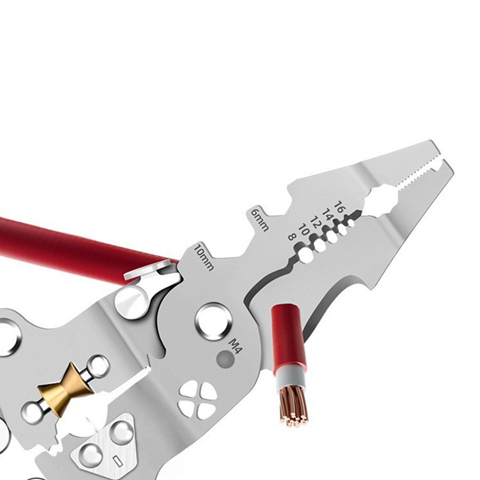 Portable Multi-Function Wire Stripper Scissor With Electrical Tester Built-in