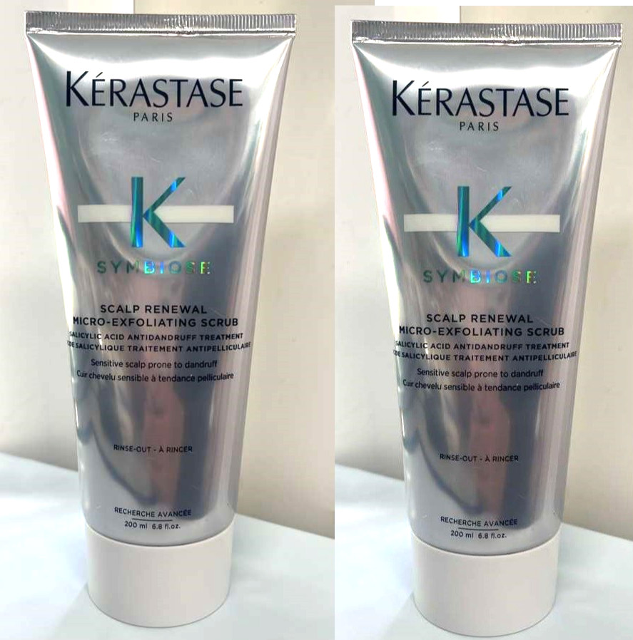 2x Kerastase Symbiose Scalp Renewal Micro-Exfoliating Scrub 200ml each Dandruff