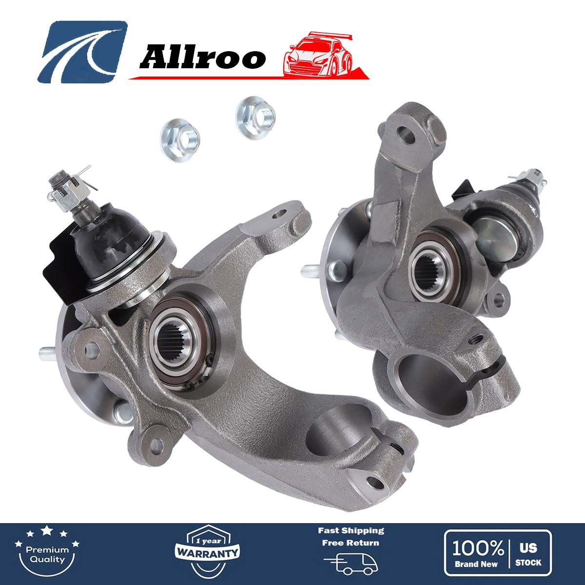 For Ford Transit Connect 2010-2013 Front Steering Knuckles Wheel Hub Bearings