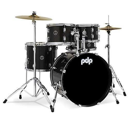 Pacific Drums Center Stage Complete Drumkit, 5 Drum Set, Iridescent Black...