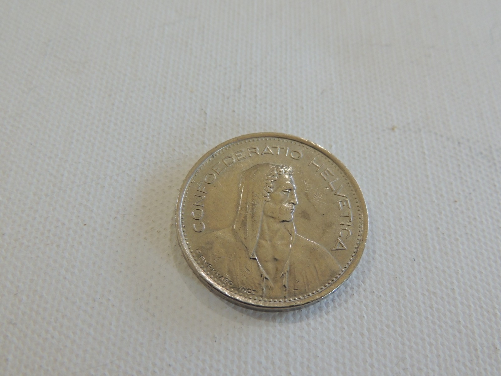 1970 SWISS 5 FRANCS WILLIAM TELL SILVER COIN
