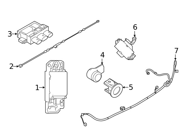 Genuine Nissan Blind Spot Detection System Warning Sensor 284K0-6FL0A