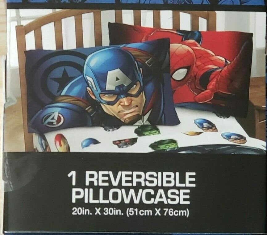 Avengers NELLA STAR WARS POWER RANGER REVERSIBLE PILLOWCASE