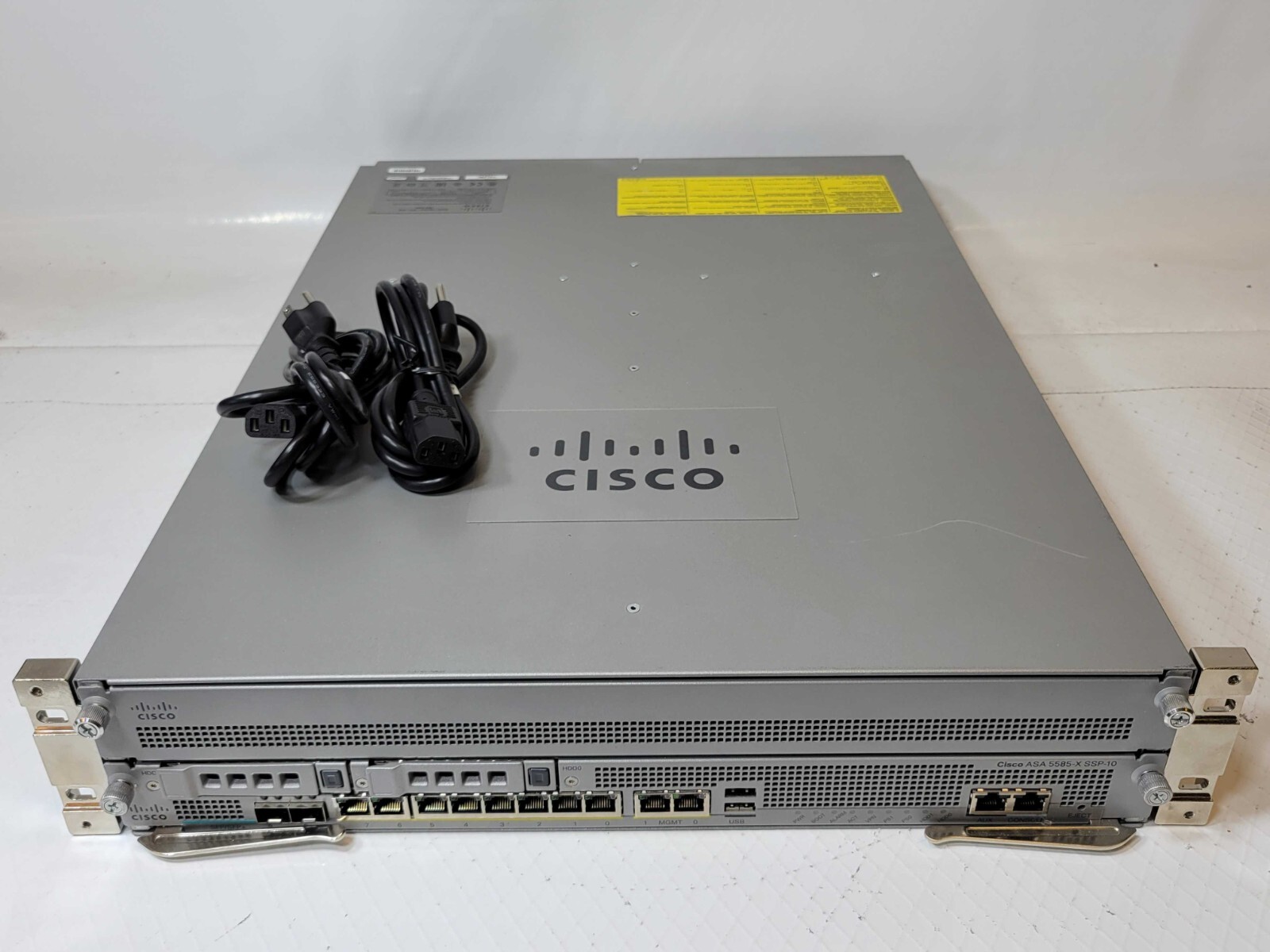 Cisco ASA5585-X V05 8-Port Gigabit Ethernet 2x SFP+ 6GB FireWall SSP-10 2x 1200W