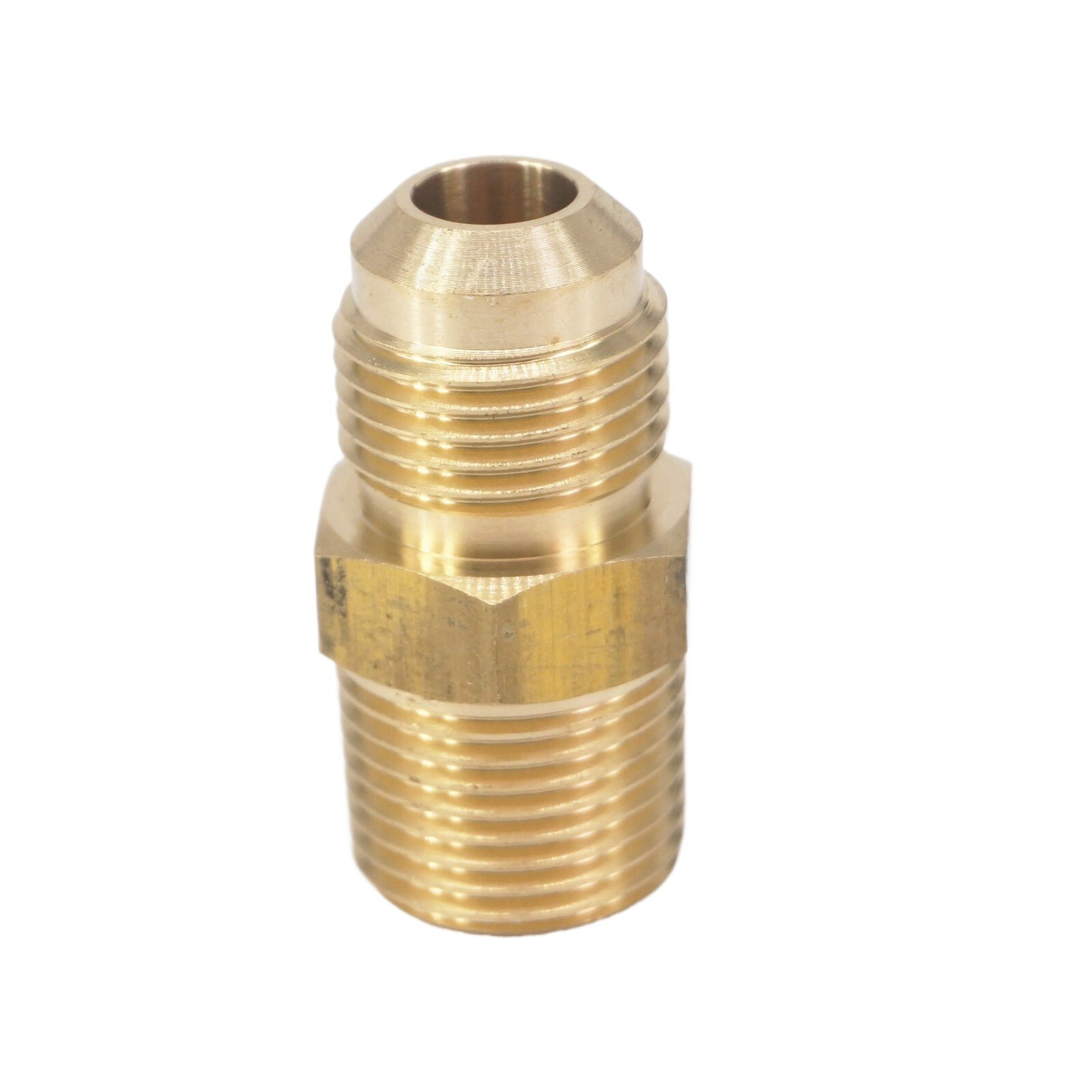 Fit 3/8" Tube Flare Male 5/8"-18 UNF x3/8" NPT Male Brass SAE 45° Fitting