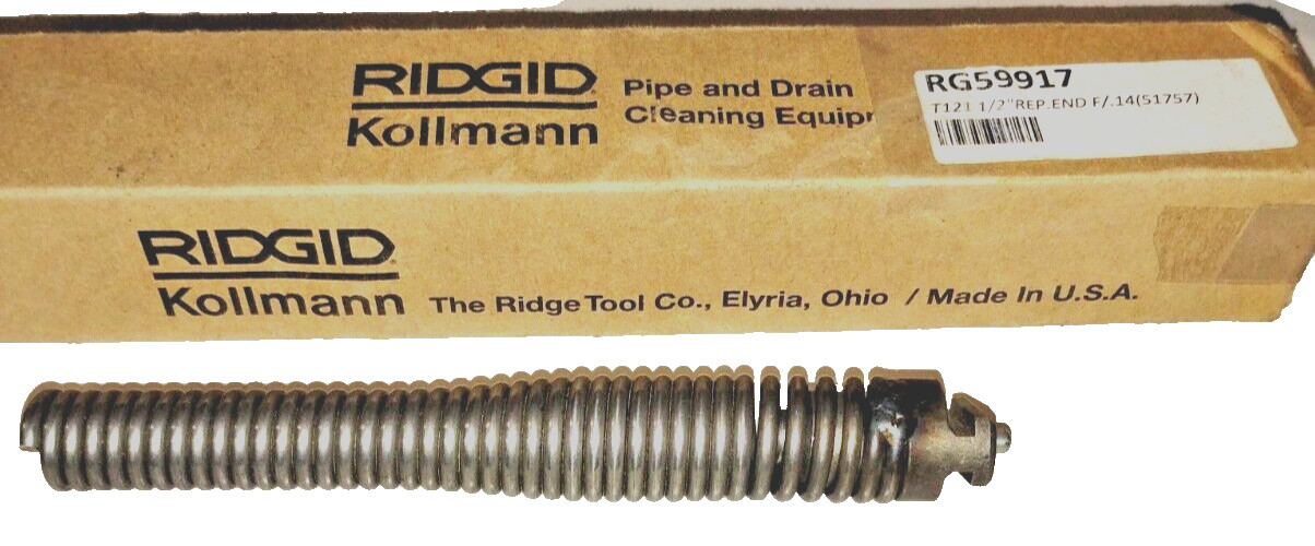 Ridgid 59917 T-121 Repair End B-8978 Fits K3800 Cable f/ Drain Cleaner