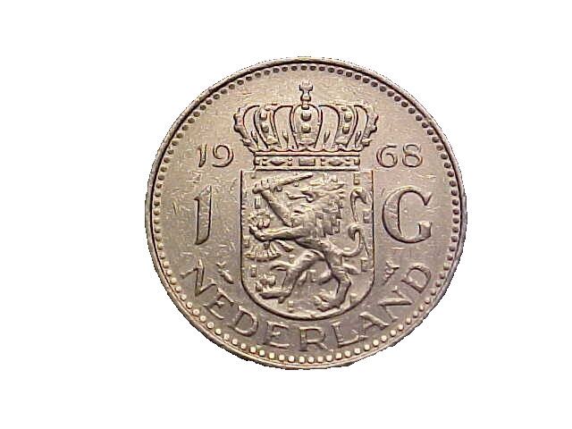 1968 Netherlands 1 Gulden KM# 184a - High Grade Circ Collector Coin! -c4759xux