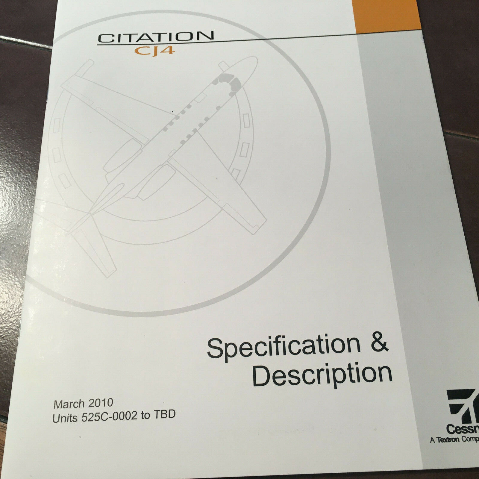 Original Cessna Citation CJ4 Specification & Description Brochure, 27page