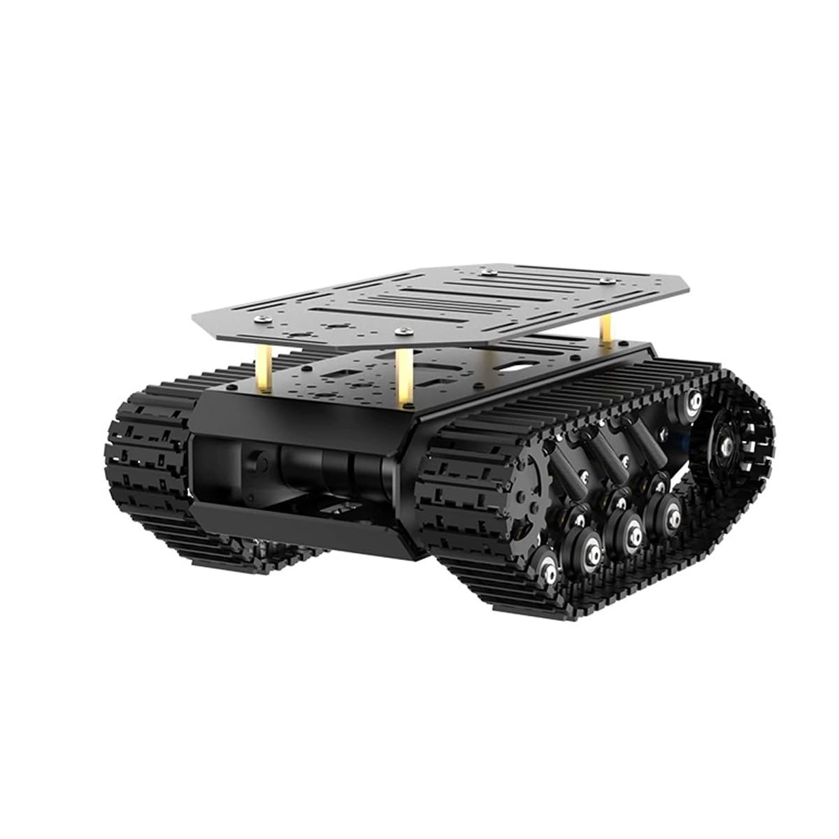 Robot Tracked Tank Car Chassis Kit DC Motor Encoder Suspension Shock Absorption