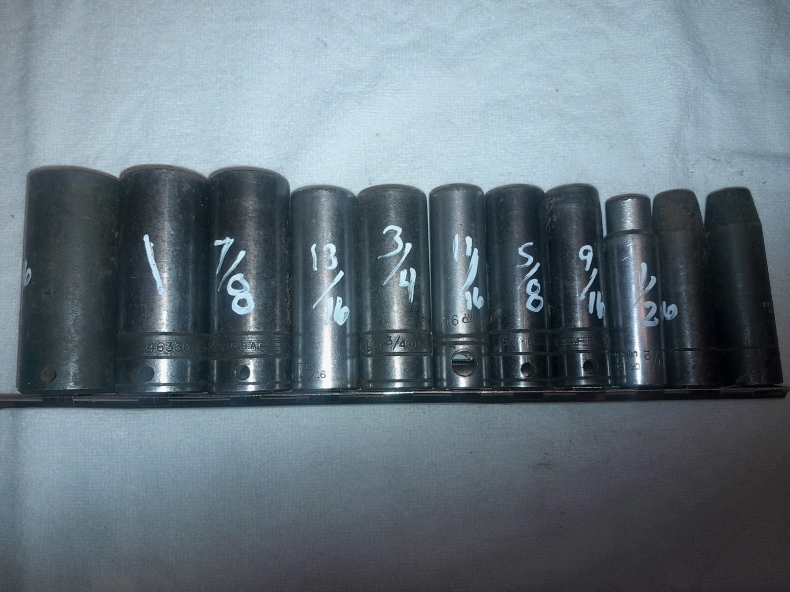 SK/Proto Tools 1/2" Dr 11pc STD Impact Deep Socket Set  USA